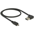 Delock easy-usb-a 2.0 male > easy-usb micro-usb-b 2.0 male kabel (zwart, 0,5 meter)