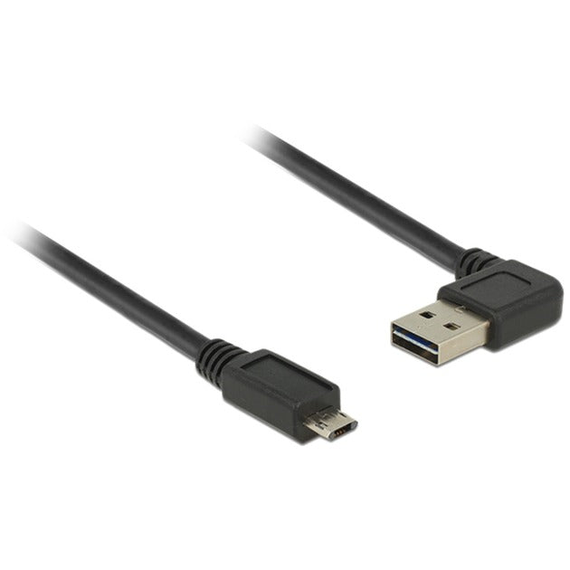 Delock easy-usb-a 2.0 male > easy-usb micro-usb-b 2.0 male kabel (zwart, 0,5 meter)