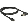 Delock easy-usb-a 2.0 male > easy-usb micro-usb-b 2.0 male kabel (zwart, 1 meter)