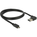Delock easy-usb-a 2.0 male > easy-usb micro-usb-b 2.0 male kabel (zwart, 1 meter)