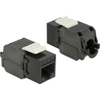 Delock keystone module rj45 jack > lsa cat.6a utp (zwart)