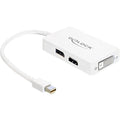 Delock mini displayport naar displayport hdmi dvi adapter (wit)