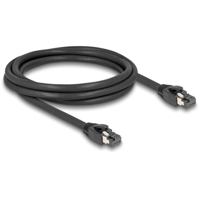 Delock patchkabel s ftp, rj-45 met cat.8.1 (zwart, 2 meter)