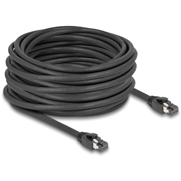 Delock patchkabel s ftp, rj-45 met cat.8.1 (zwart, 15 meter)