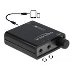 Delock portable stereo hoofdtelefoon versterker (zwart)