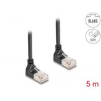 Delock rj45 network cable cat.6a s ftp slim 90° upwards upwards angled 5 m kabel (zwart)