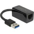 Delock superspeed usb-a (usb 3.1 gen 1) male > gigabit lan 10 100 1000 mbps compact adapter (zwart, 12,7 centimeter)
