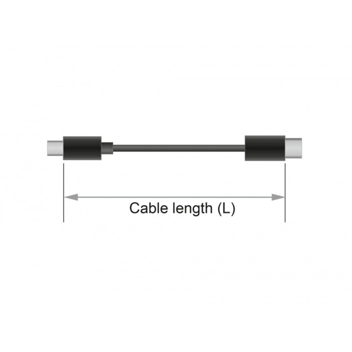 Delock superspeed usb-c 3.1 gen1 male>female verlengkabel (zwart, 1 meter)