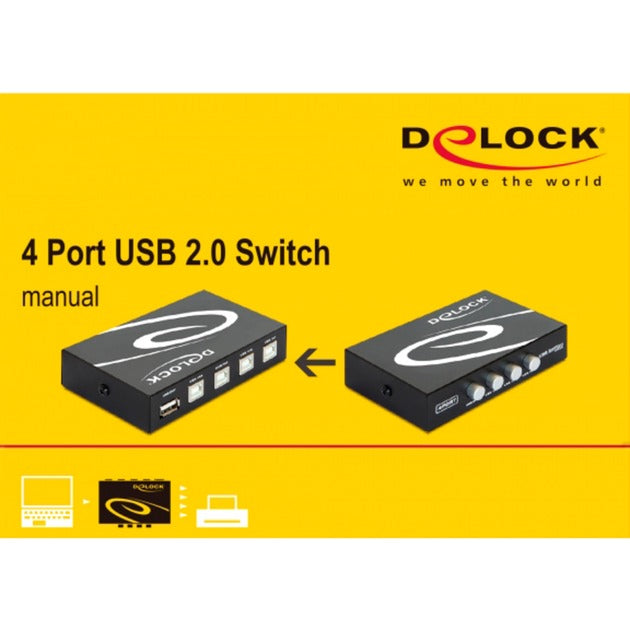 Delock switch usb 2.0 4 port manual usb-switch