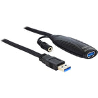Delock usb 3.0 actieve verlengkabel (zwart, 10 meter)