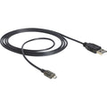 Delock usb-a > micro-usb-b met led kabel (zwart, 1,5 meter)
