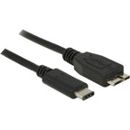 Delock usb-c 3.1 > usb 3.1 micro-usb adapter (zwart, 0,5 meter, usb 3.1 gen 2)