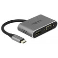 Delock usb-c > hdmi + vga adapter (grijs, 0,12 meter)