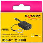 Delock usb-c > hdmi adapter sleutelhanger (zwart, 4k 30hz)