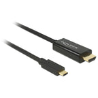 Delock usb-c (male) > hdmi (male) (dp alt mode) kabel (zwart, 2 meter, 4k 30 hz)