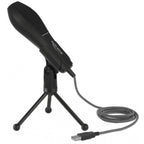 Delock usb condenser microfoon (zwart, met tafel standaard)