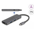 Delock usb type-c docking station 8k (donkergrijs, hdmi, usb, pd 3.0 100 w)