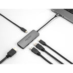 Delock usb type-c docking station 8k (donkergrijs, hdmi, usb, pd 3.0 100 w)