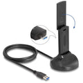 Delock wi-fi 6e dual band wlan usb adapter ax3000 wlan adapter (zwart)