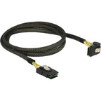 Delock mini sas sff-8087 > mini sas sff-8087 angled , 1m kabel (zwart, 83642)
