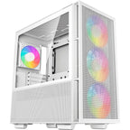 Deepcool ch560 midi tower behuizing (wit | 1x usb-a | 1x usb-c | rgb | tempered glass)