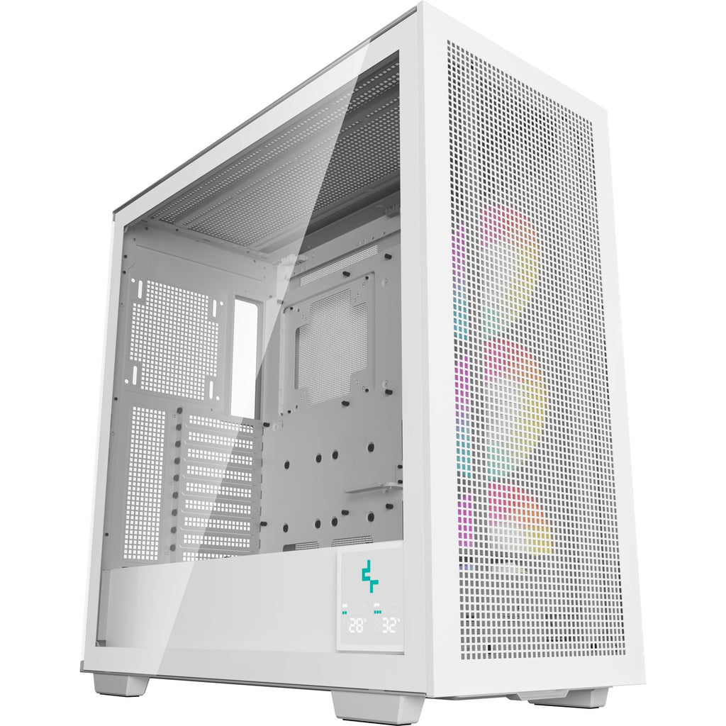 Deepcool morpheus midi tower behuizing (wit | 4x usb-a | 1x usb-c | rgb | tempered glass)