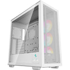Deepcool morpheus midi tower behuizing (wit | 4x usb-a | 1x usb-c | rgb | tempered glass)