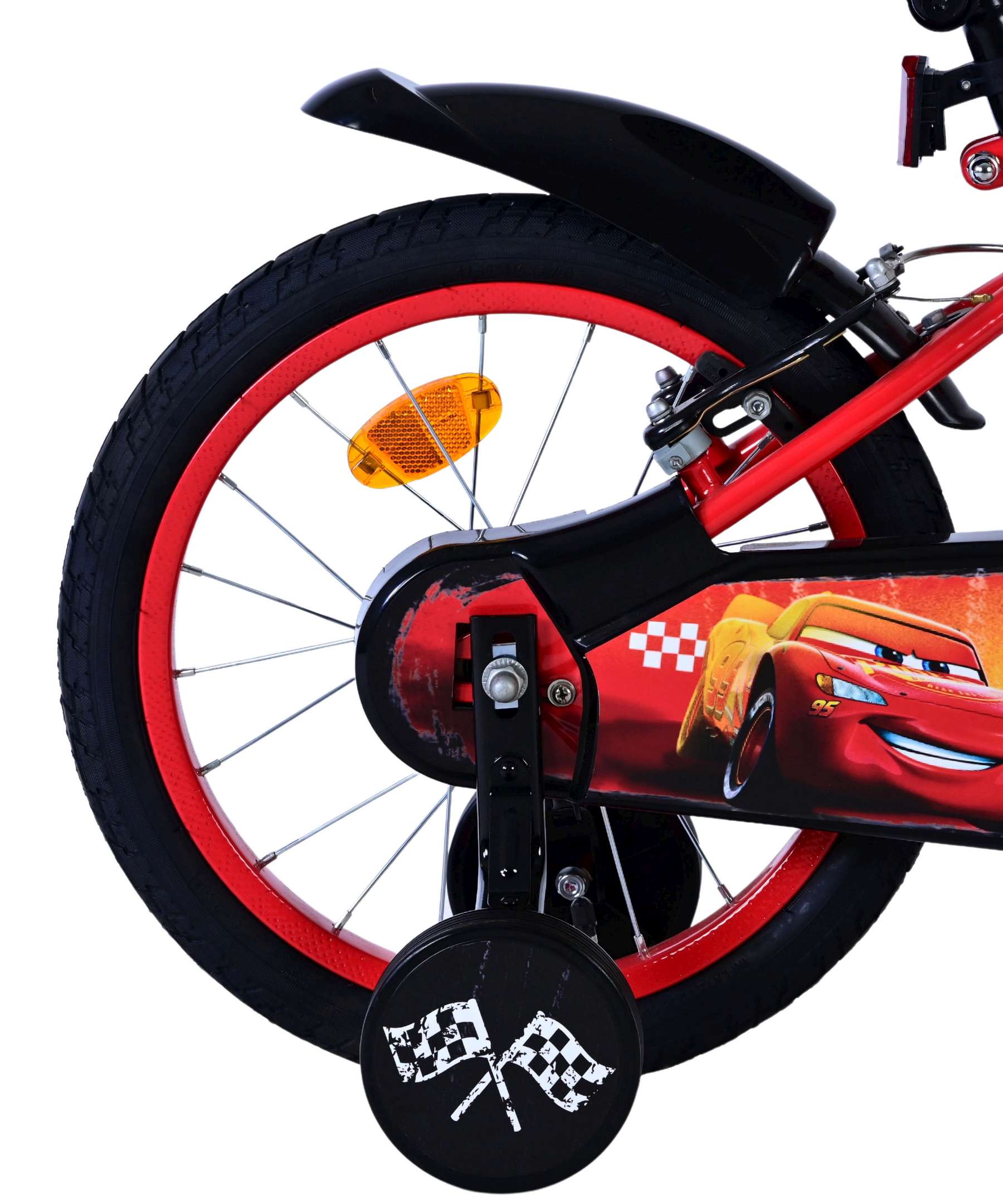 Disney Autos - Autos cars kinderfiets - jongens - 16 inch - rood - twee handremmen
