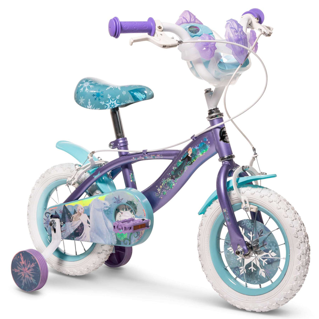 Disney Die Eiskönigin - Die Eiskönigin frozen 2 kinderfiets - meisjes - 12 inch - blauw/paars - twee handremmen