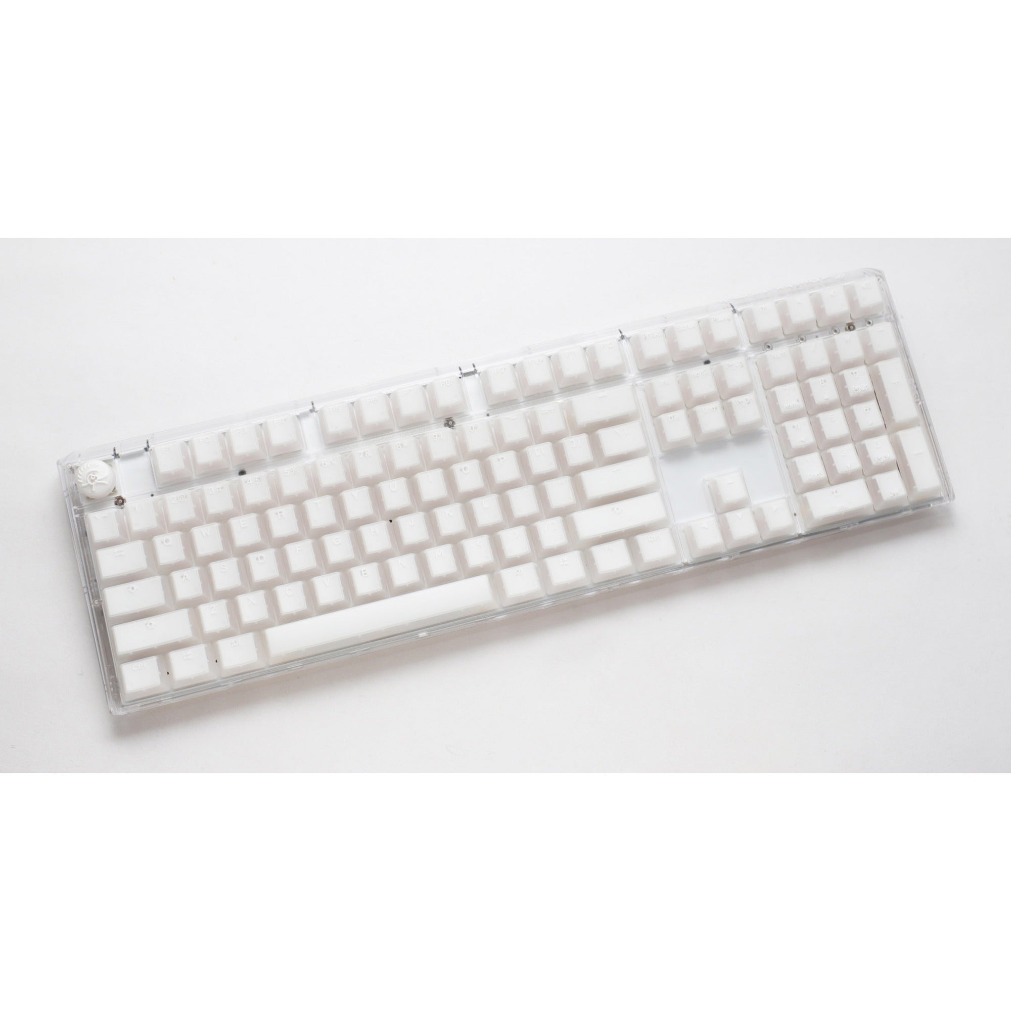 Ducky one 3 aura white, toetsenbord (wit, us lay-out, cherry mx red, abs double shot, hot swap)
