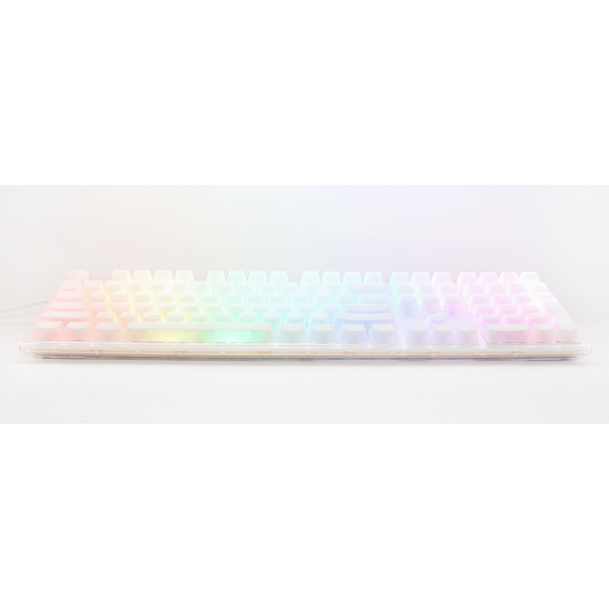Ducky one 3 aura white, toetsenbord (wit, us lay-out, cherry mx speed silver, abs double shot, hot swap)