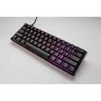 Ducky one 3 classic mini, toetsenbord (zwart wit, us lay-out, cherry mx silent red, rgb led, double-shot pbt, hot-swappable, quack mechanics, 60%)