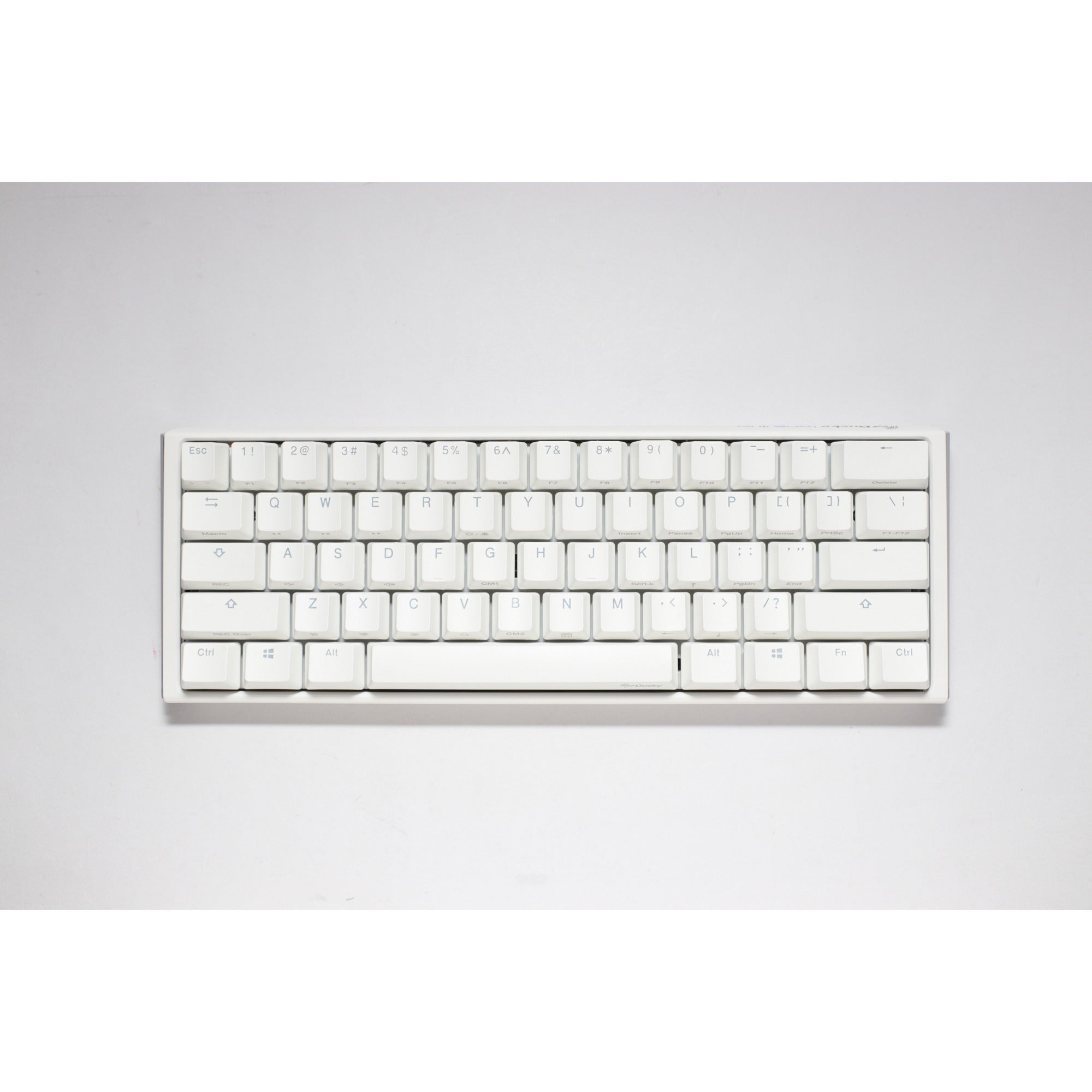 Ducky one 3 classic pure white mini, toetsenbord (wit, us lay-out, cherry mx red, rgb led, double-shot pbt, hot-swappable, quack mechanics, 60%)