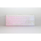 Ducky one 3 classic pure white tkl, toetsenbord (wit, us lay-out, cherry mx silent red, rgb led, double-shot pbt, hot-swappable, quack mechanics, 80%)