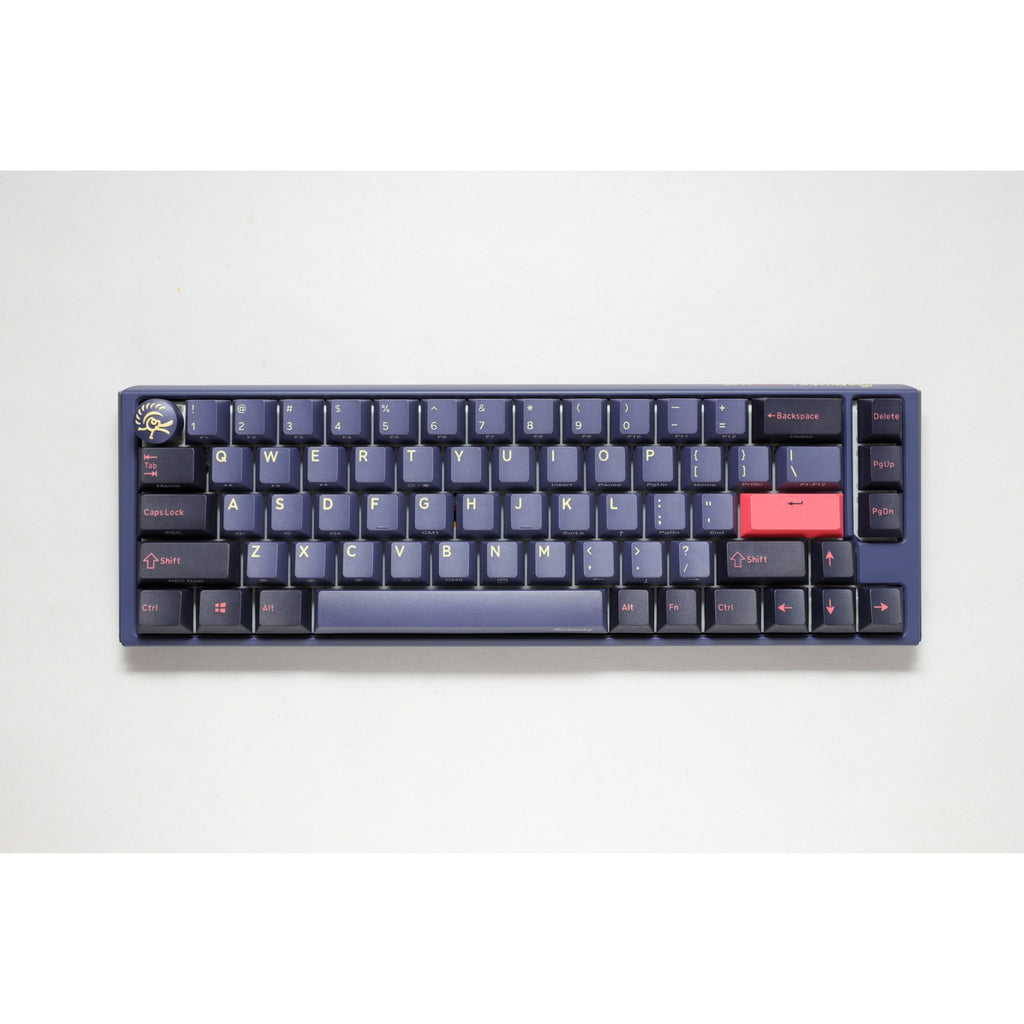 Ducky one 3 cosmic blue sf, toetsenbord (donkerblauw, us lay-out, cherry mx red, rgb led, double-shot pbt, hot-swappable, quack mechanics, 65%)