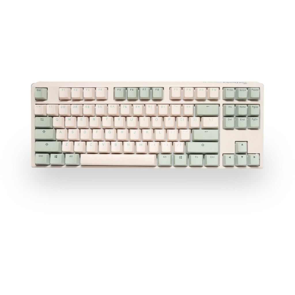 Ducky one 3 matcha tkl, toetsenbord (crème groen, us lay-out, cherry mx blue, pbt double shot, hot swap)