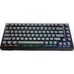 Ducky projectd tinker 75 met qmk via, toetsenbord (zwart wit, us lay-out, cherry mx blue, rgb led, double-shot pbt, hot-swappable, gasket mount, 75%)