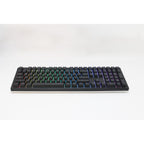 Ducky zero 6108 classic black, gaming toetsenbord (zwart wit, us lay-out, cherry mx2a blue, rgb leds, double-shot pbt, hot swap, 2.4ghz | bluetooth | usb-c)