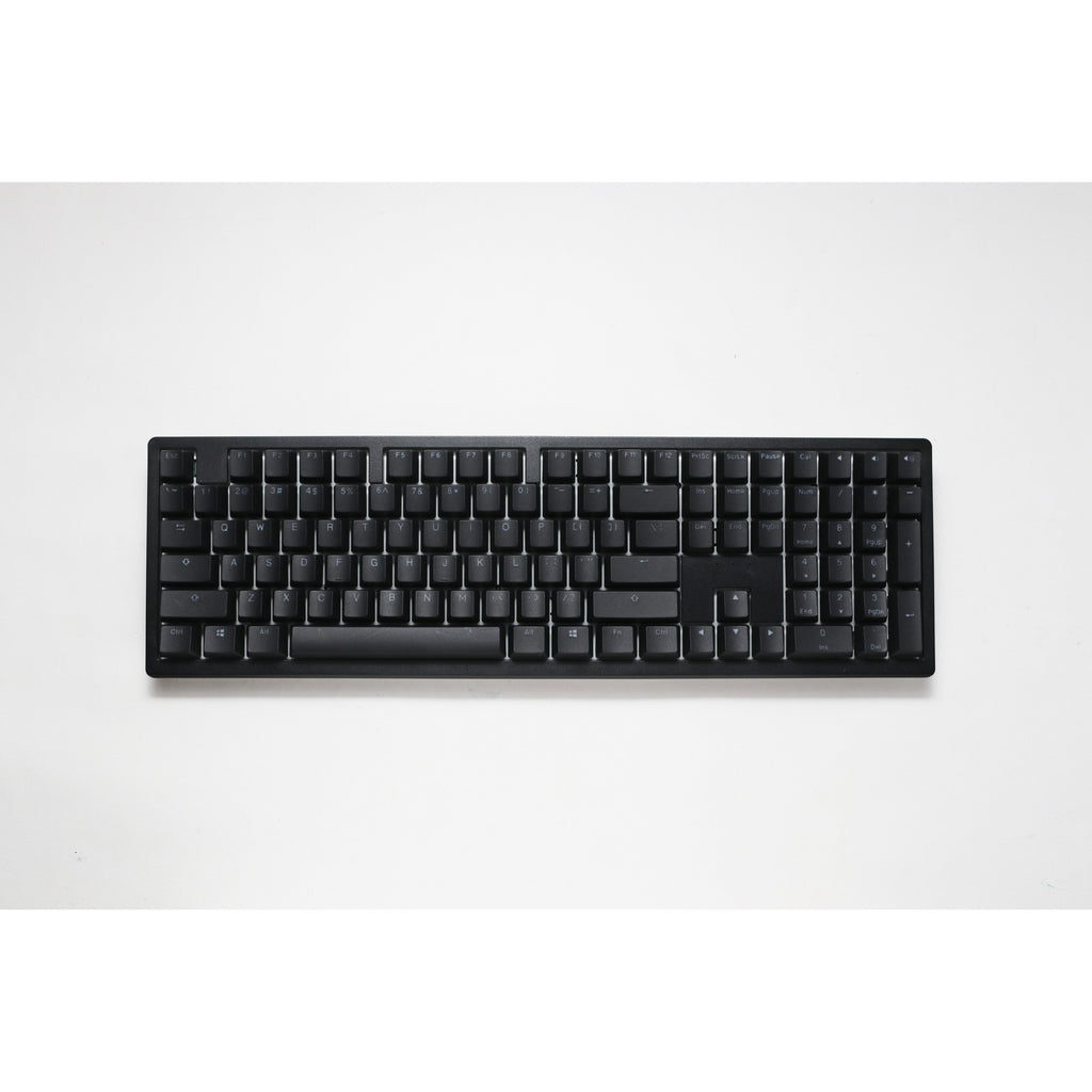 Ducky zero 6108 classic black, gaming toetsenbord (zwart wit, us lay-out, cherry mx2a red, rgb leds, double-shot pbt, hot swap, 2.4ghz | bluetooth | usb-c)