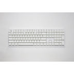 Ducky zero 6108 pure white, gaming toetsenbord (wit, us lay-out, cherry mx2a brown, rgb leds, double-shot pbt, hot swap, 2.4ghz | bluetooth | usb-c)