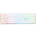 Ducky zero 6108 pure white, gaming toetsenbord (wit, us lay-out, cherry mx2a red, rgb leds, double-shot pbt, hot swap, 2.4ghz | bluetooth | usb-c)