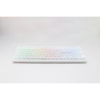 Ducky zero 6108 pure white, gaming toetsenbord (wit, us lay-out, cherry mx2a blue, rgb leds, double-shot pbt, hot swap, 2.4ghz | bluetooth | usb-c)