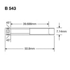 Enduro bearings b 543 2rs max - abec 3 max (angular contact) - 1 9 16''x2''x9 32''