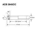 ENDURO BEARINGS - ENDURO BEARINGS Acb 3645 cc bo - abec 5 - black oxide (angular contact) - 302x41x65 (36x45°)