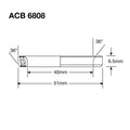 ENDURO BEARINGS - ENDURO BEARINGS Acb 6808 ss - 440c stainless (angular contact) - 40x51x65 (36x36°)