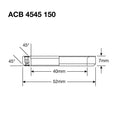 ENDURO BEARINGS - ENDURO BEARINGS Acb 4545 150 ss - 440c stainless (angular contact) - 40x52x7 (45x45°)