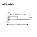 ENDURO BEARINGS - ENDURO BEARINGS 6806 llb osid - abec 3 (radial) - 302x42x7 (45°)