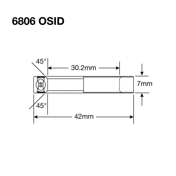ENDURO BEARINGS - ENDURO BEARINGS 6806 llb osid - abec 3 (radial) - 302x42x7 (45°)