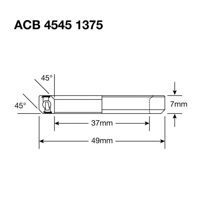 ENDURO BEARINGS - ENDURO BEARINGS Acb 4545 1375 ss - 440c stainless (angular contact) - 37x49x7 (45x45°)
