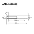 ENDURO BEARINGS - ENDURO BEARINGS Acb 4545 s8551 bo - abec 5 - black oxide (angular contact) - 368x458x65 (45x45°)